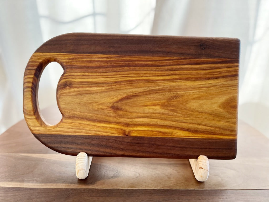 Canarywood & Walnut Cutting Board -16" x 9"x 7/8"