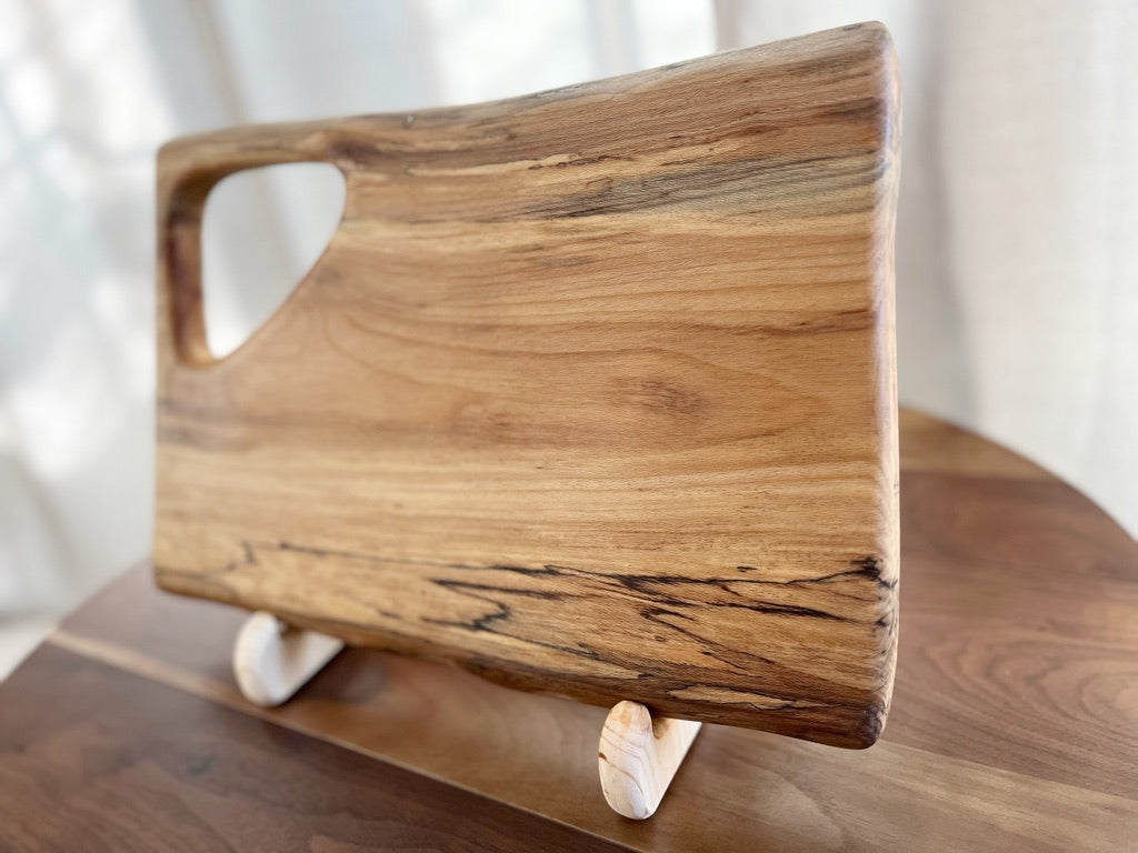 Spalted Sycamore Charcuterie Board / Utility Board w/ Large Triangle Design **