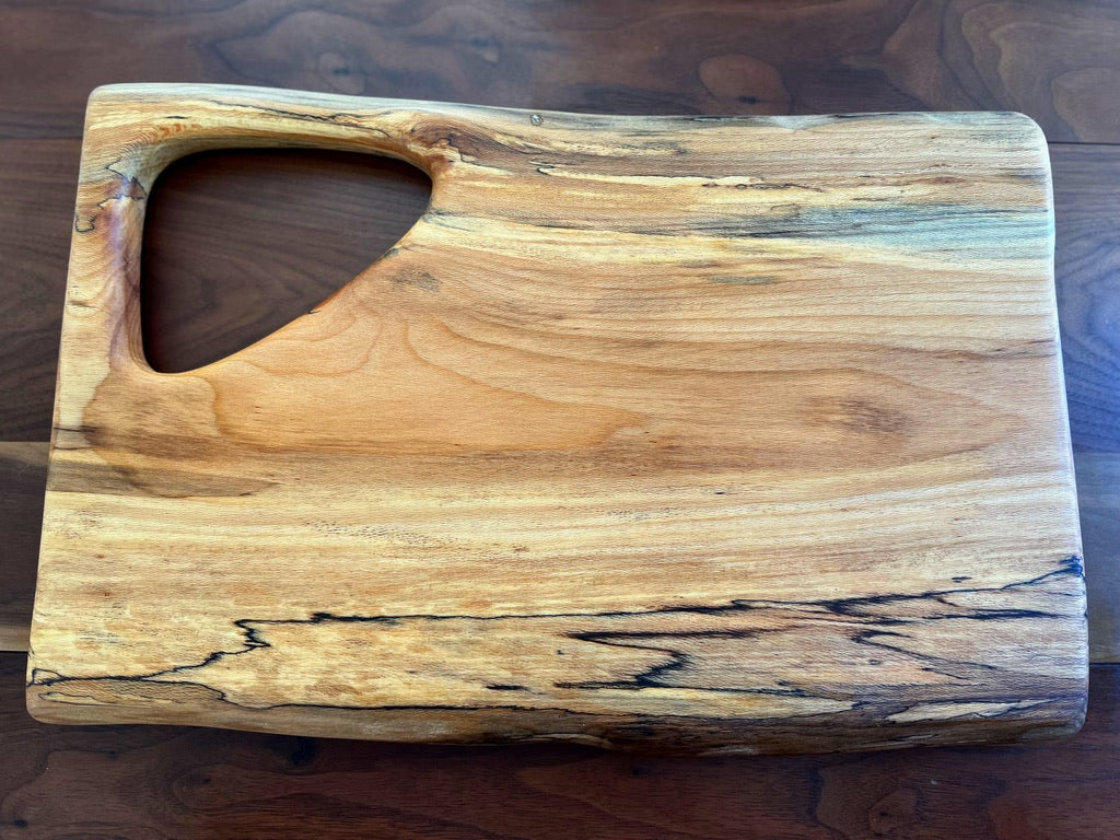 Spalted Sycamore Charcuterie Board / Utility Board w/ Large Triangle Design **