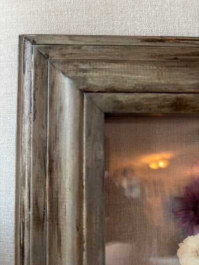 8” x 10” Floating Florals in Pine Frame Painted in Annie Sloan Chalk Paint & Wax (coastal colors)