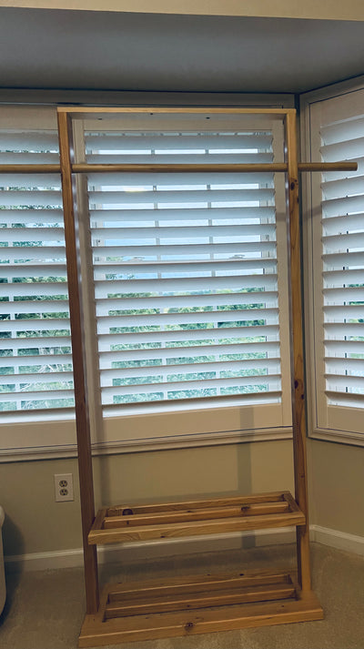 Free Standing Wooden Clothing Rack