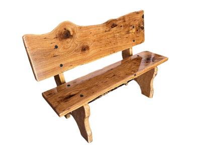 Custom Rustic Live Edge Maple Bench