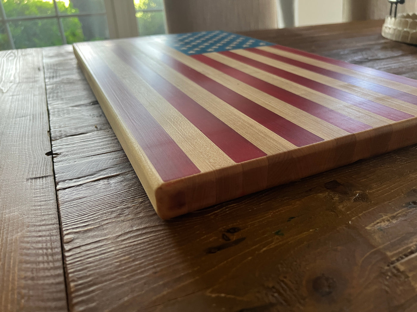 Hard Maple United States of America Flag Cutting Board  - 23 1/2" x 12 3/4" x 1"