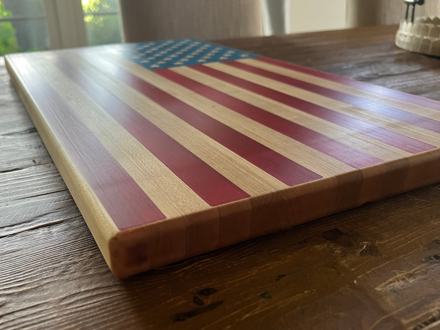 Hard Maple United States of America Flag Cutting Board  - 23 1/2" x 12 3/4" x 1"