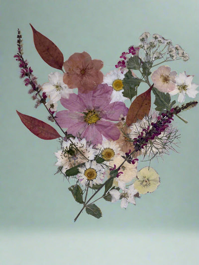 12" x 12" Floating Pressed Florals- Acrylic Panel Display