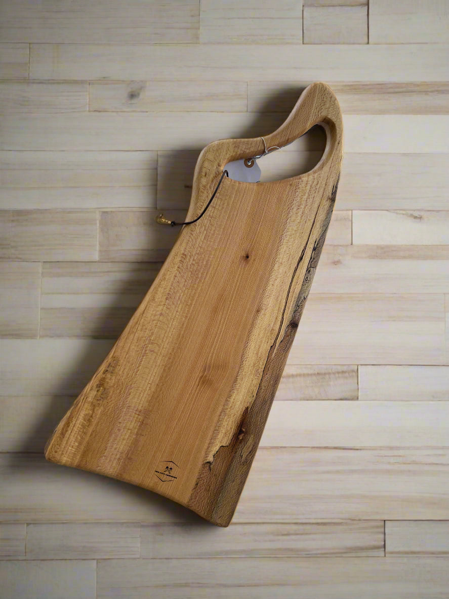 Fat Boy" - 25 1/2 x 11” x 1” - Live Edge Spalted Sycamore Charcuterie/Utility Board