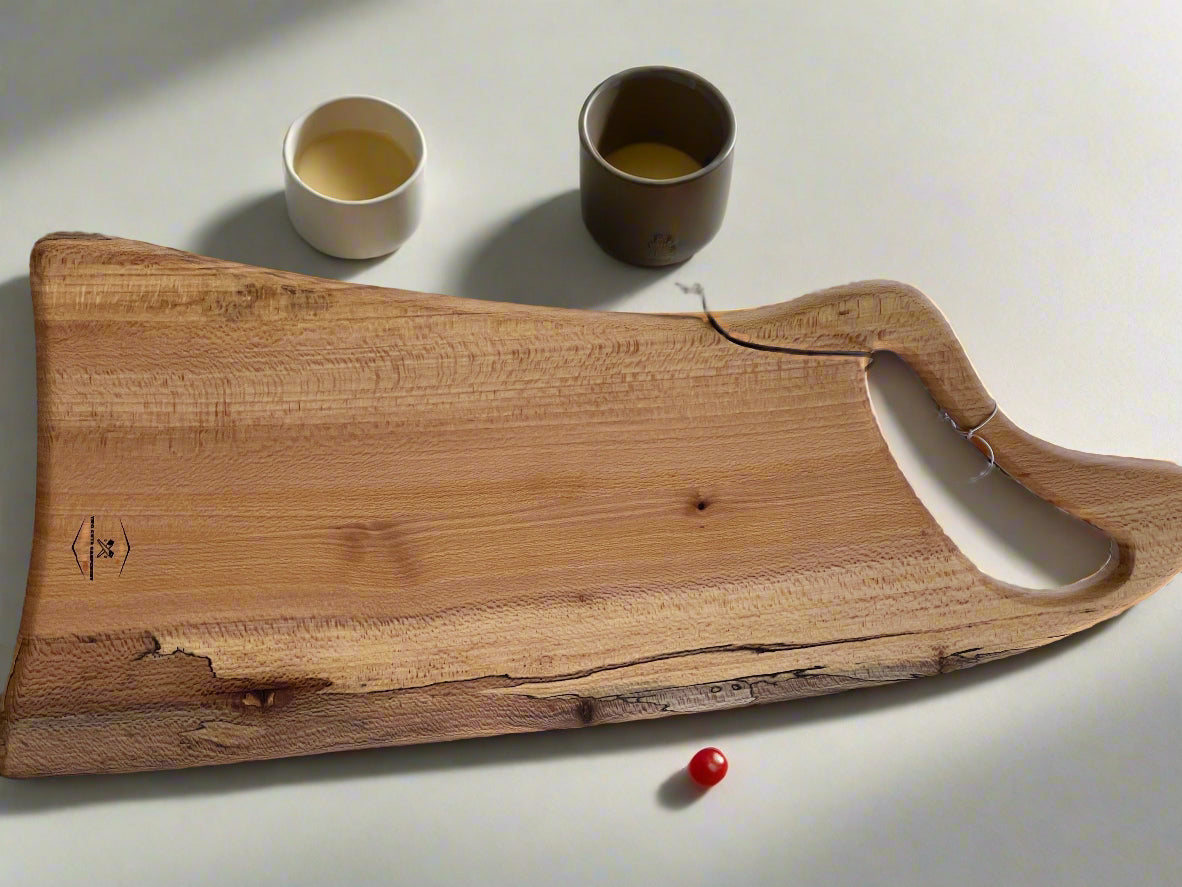 Fat Boy" - 25 1/2 x 11” x 1” - Live Edge Spalted Sycamore Charcuterie/Utility Board