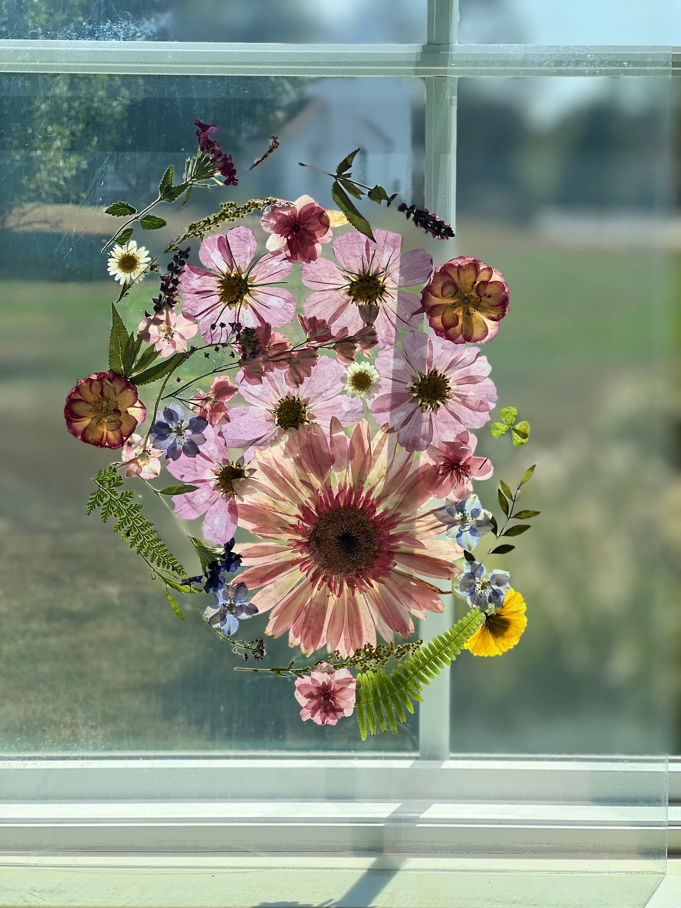 16" x 20" Floating Florals - In Between Frameless Acrylic Panes