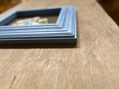 8” x 10” Floating Florals in Pine Frame Painted in Annie Sloan Chalk Paint & Wax (coastal colors)