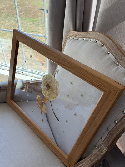 16” x 20” Florals in Custom Made Hard Maple Frame