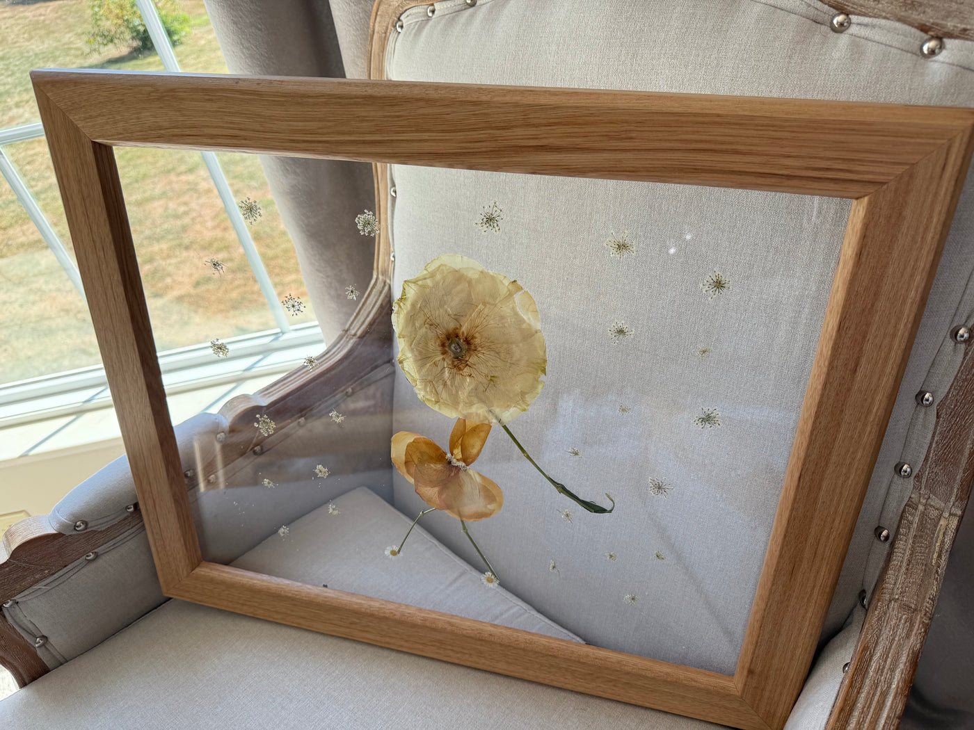 16” x 20” Florals in Custom Made Hard Maple Frame